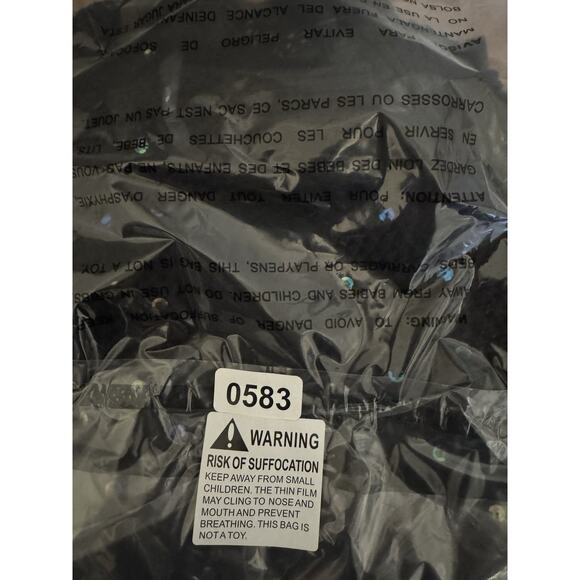 Moe Black Open Mesh Iridescent Sequins Whimsigoth Fairy Grunge Cardigan Size 3X - Picture 7 of 9